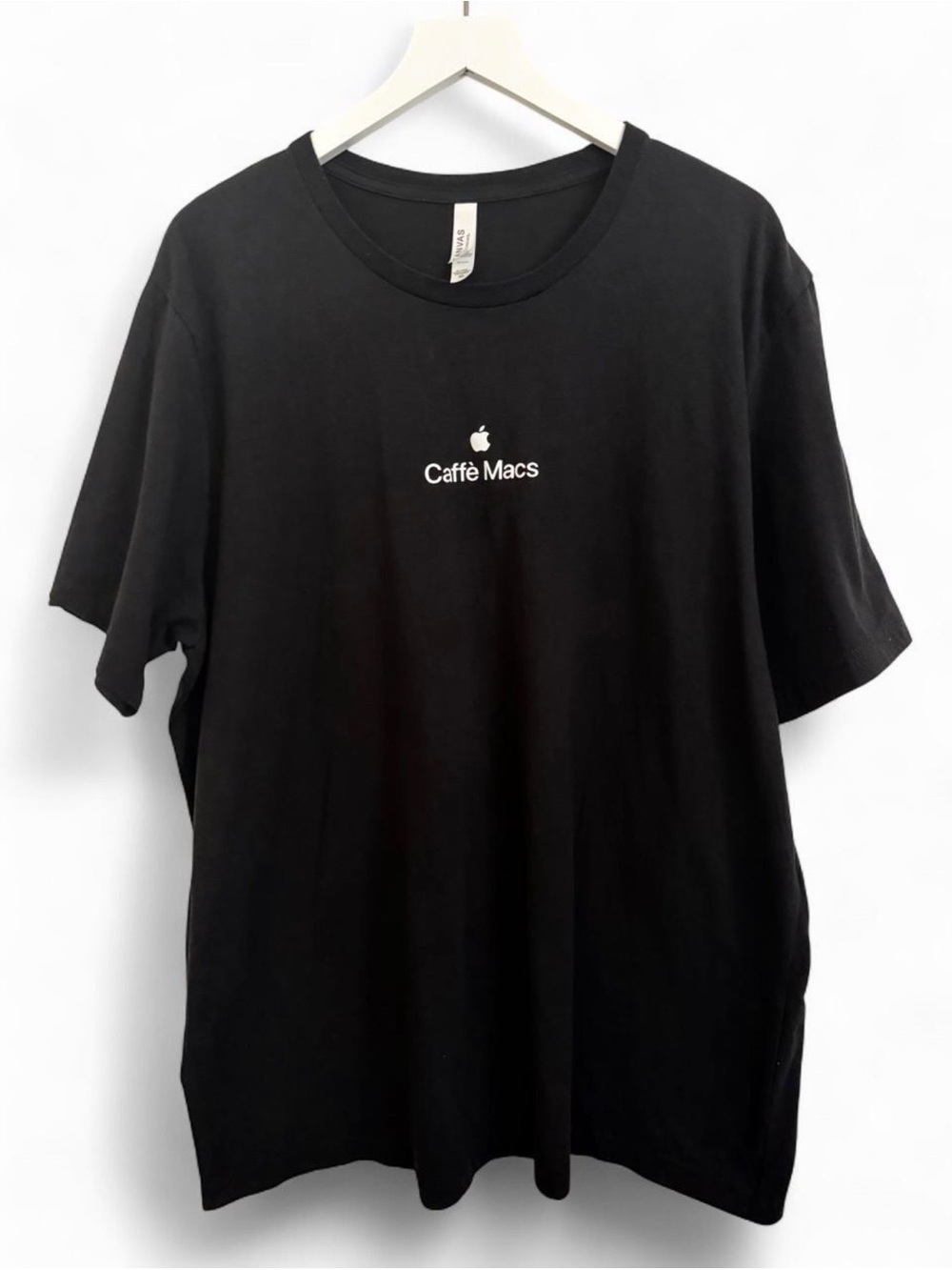 Apple Mac Store Caffe Macs Logo Cafe Employee Black t-shirt  3XL